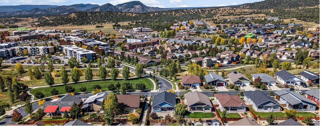Three Springs Durango single family homes aerial view